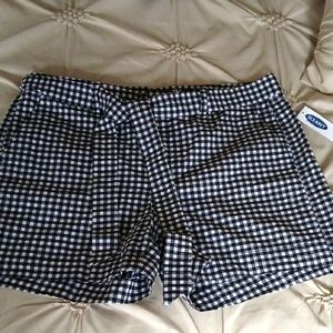 NWT Black and White Checkered Shorts